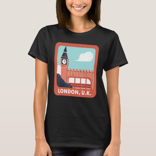 London UK Big Ben Classic World Travel Eur T-shirt (Voorkant)