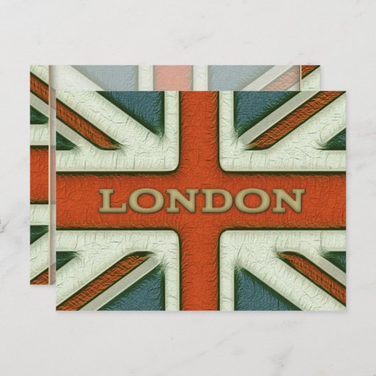 London UK Flag Briefkaart (Voorkant / Achterkant)