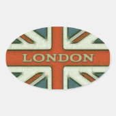 London UK Flag Ovale Sticker (Voorkant)