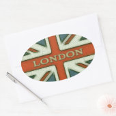 London UK Flag Ovale Sticker (Envelop)