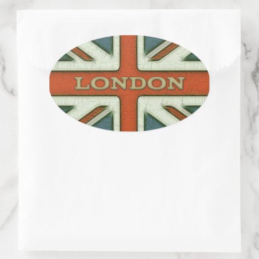 London UK Flag Ovale Sticker (Tas)