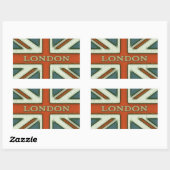 London UK Flag Rechthoekige Sticker (Vel)