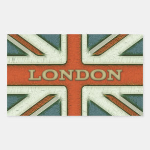 London UK Flag Rechthoekige Sticker