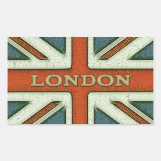 London UK Flag Rechthoekige Sticker (Voorkant)