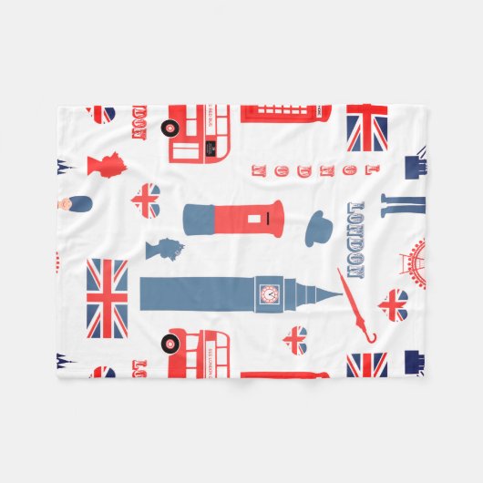 London UK Fleece Deken (Voorkant (Horizontaal))