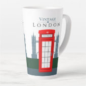 London UK Iconic Retro Red Telefoon Booth Latte Mok (Rechterhoek)