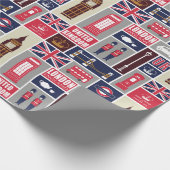 London UK Icons Cadeaupapier (Hoek)