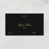 London UK Love Black en Gold Typography Elegant Visitekaartje (Achterkant)
