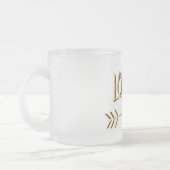 London UK Love Gold Typography Elegant Text Matglas Koffiemok (Links)