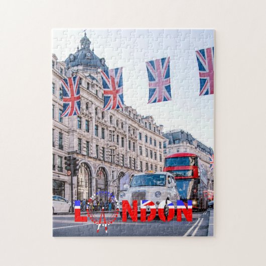 London UK Oxford Street Tourist Scene Legpuzzel (Verticaal)
