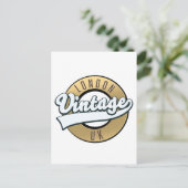 London UK retro logo. Briefkaart (Staand voorkant)
