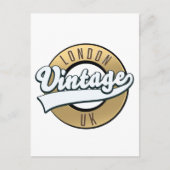 London UK retro logo. Briefkaart (Voorkant)