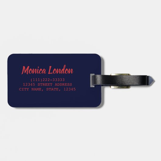 London Uk Skyline United Kingdom  Bagagelabel (Achterkant horizontaal)