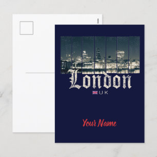 London Uk Skyline United Kingdom Feestdagenkaart
