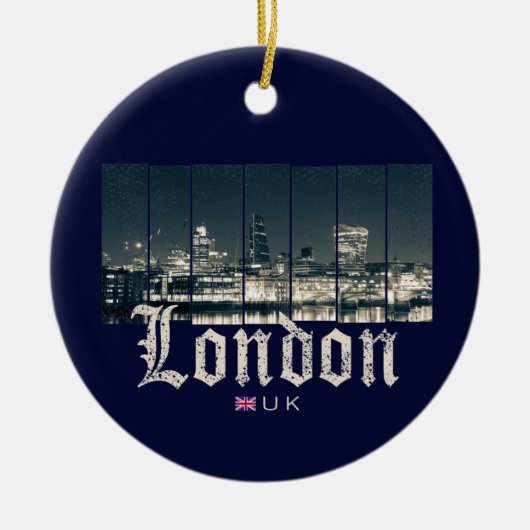 London Uk Skyline United Kingdom Keramisch Ornament (Voorkant)