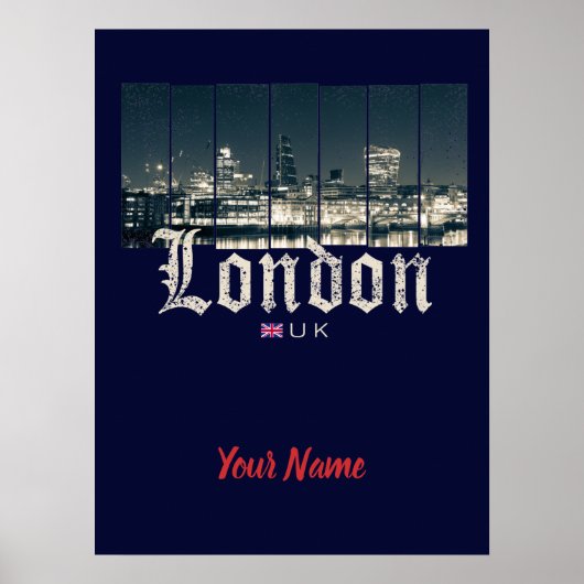 London Uk Skyline United Kingdom Poster (Voorkant)