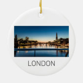 London UK Skyline Verenigd Koninkrijk England Souv Keramisch Ornament (Achterkant)
