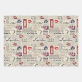 London UK Street Gift Wrapping Paper Set of 3 (Voorkant 3)