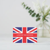 London UK Taxi Service Visitekaartje (Staand voorkant)