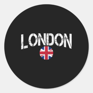 London UK Verenigd Koninkrijk Union Jack England Ronde Sticker