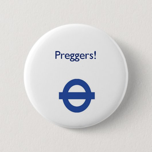 London Underground Preggers Badge Ronde Button 5,7 Cm (Voorkant)