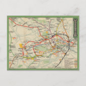 London Underground Railways Map Briefkaart (Voorkant)