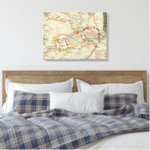 London Underground Railways Map Canvas Afdruk (Insitu (Slaapkamer))