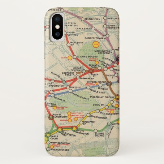 London Underground Railways Map Case-Mate iPhone Case (Achterkant)