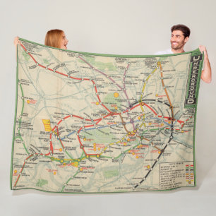 London Underground Railways Map Fleece Deken