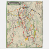 London Underground Railways Map Fleece Deken (Voorkant)