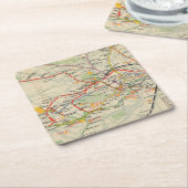 London Underground Railways Map Kartonnen Onderzetters (Schuin)