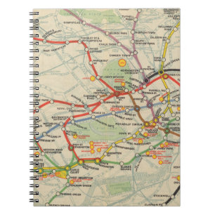 London Underground Railways Map Notitieboek