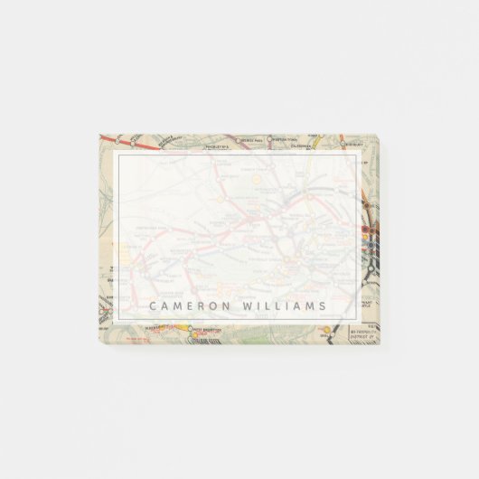 London Underground Railways Map Post-it® Notes (Voorkant)