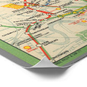 London Underground Railways Map Poster (Hoek)
