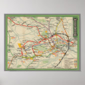 London Underground Railways Map Poster (Voorkant)