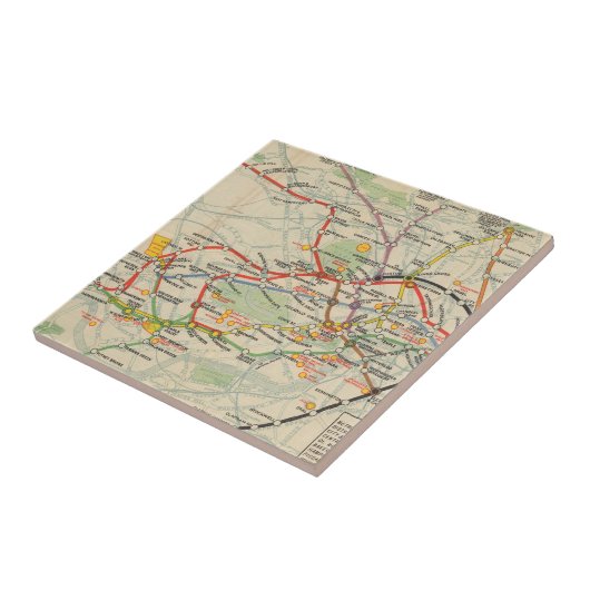 London Underground Railways Map Tegeltje (Zijkant)