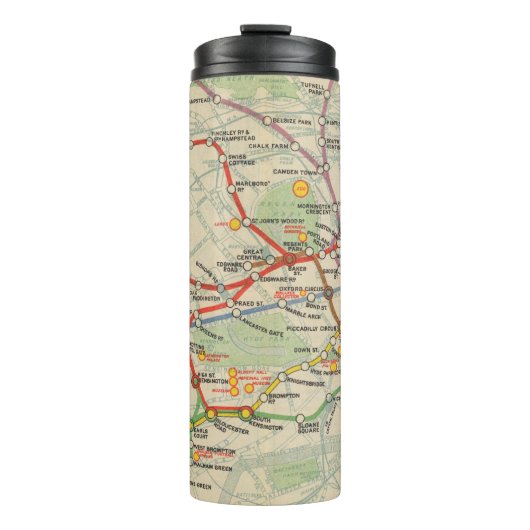 London Underground Railways Map Thermosbeker (Voorkant)