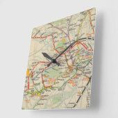 London Underground Railways Map Vierkante Klok (Hoek)