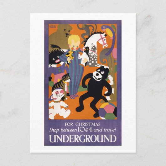 London Underground  Transportation Poster Briefkaart (Voorkant)