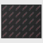 London Union Jack British Flag Typography Elegant Cadeaupapier (Vlak)