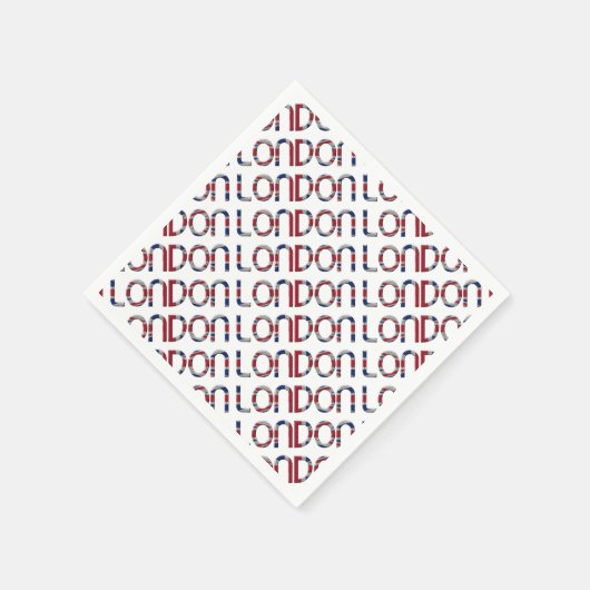 London Union Jack British Flag Typography Elegant Servetten (Hoek)