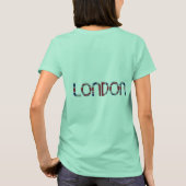 London Union Jack British Flag Typography Elegant T-shirt (Achterkant)