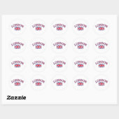 London Union Jack Design Ronde Sticker (Vel)