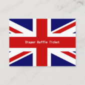 London Union Jack Theme Baby shower Informatiekaartje (Achterkant)