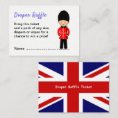 London Union Jack Theme Baby shower Informatiekaartje (Voorkant / Achterkant)