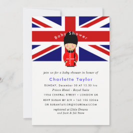 London Union Jack Theme Baby shower Kaart