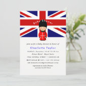 London Union Jack Theme Baby shower Kaart (Staand voorkant)