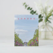 London Union Jack vlaggen op het Mall briefkaart (Staand voorkant)