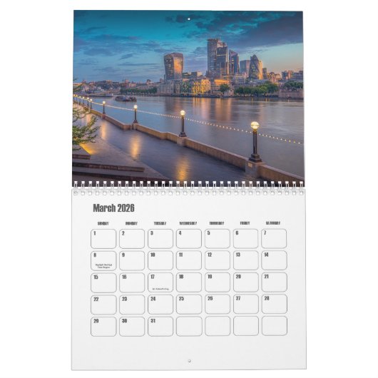 London-United Kingdom Calendar Kalender (Mar 2026)
