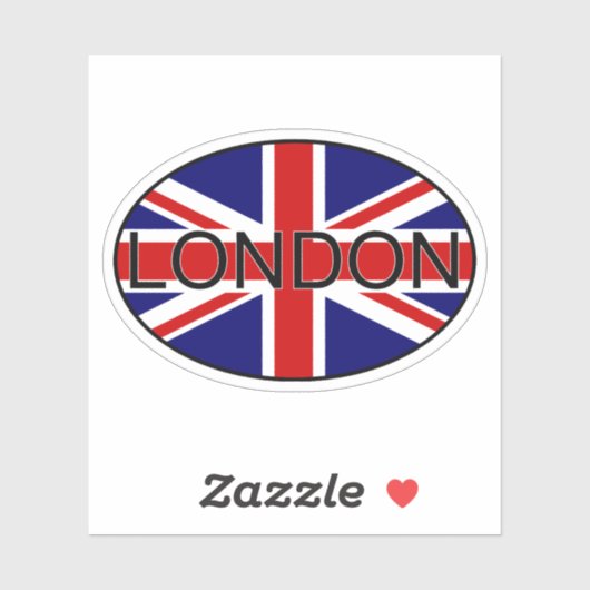 London United Kingdom City Country Code Oval Sticker (Vel)